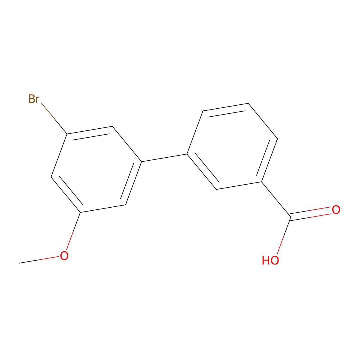 3'-Bromo-5'-methoxybiphenyl-3-carboxylic acid molecular structure, CAS 1215205-39-2