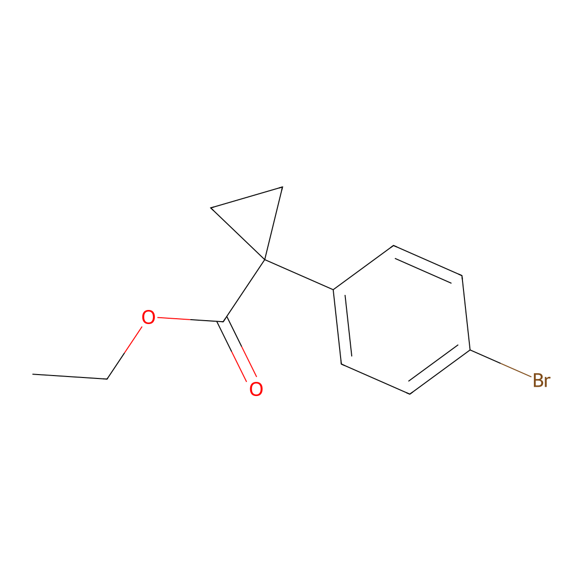 Ethyl 1-(4-bromophenyl)cyclopropanecarboxylate molecular structure, CAS 1215205-50-7