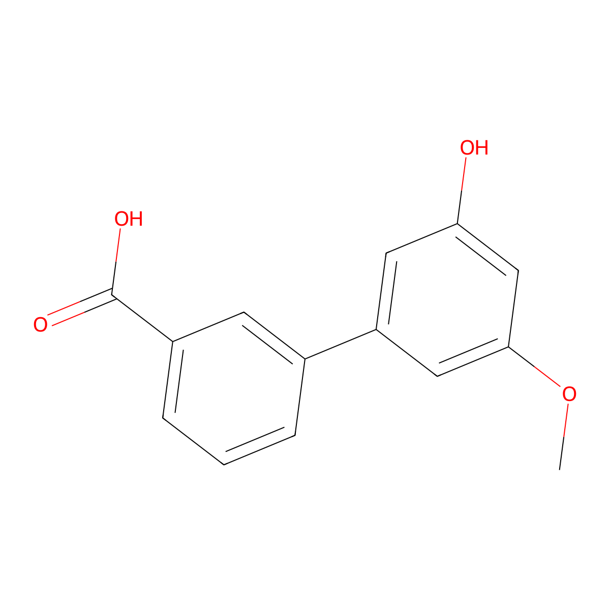 3'-Hydroxy-5'-methoxybiphenyl-3-carboxylic acid molecular structure, CAS 1215205-51-8