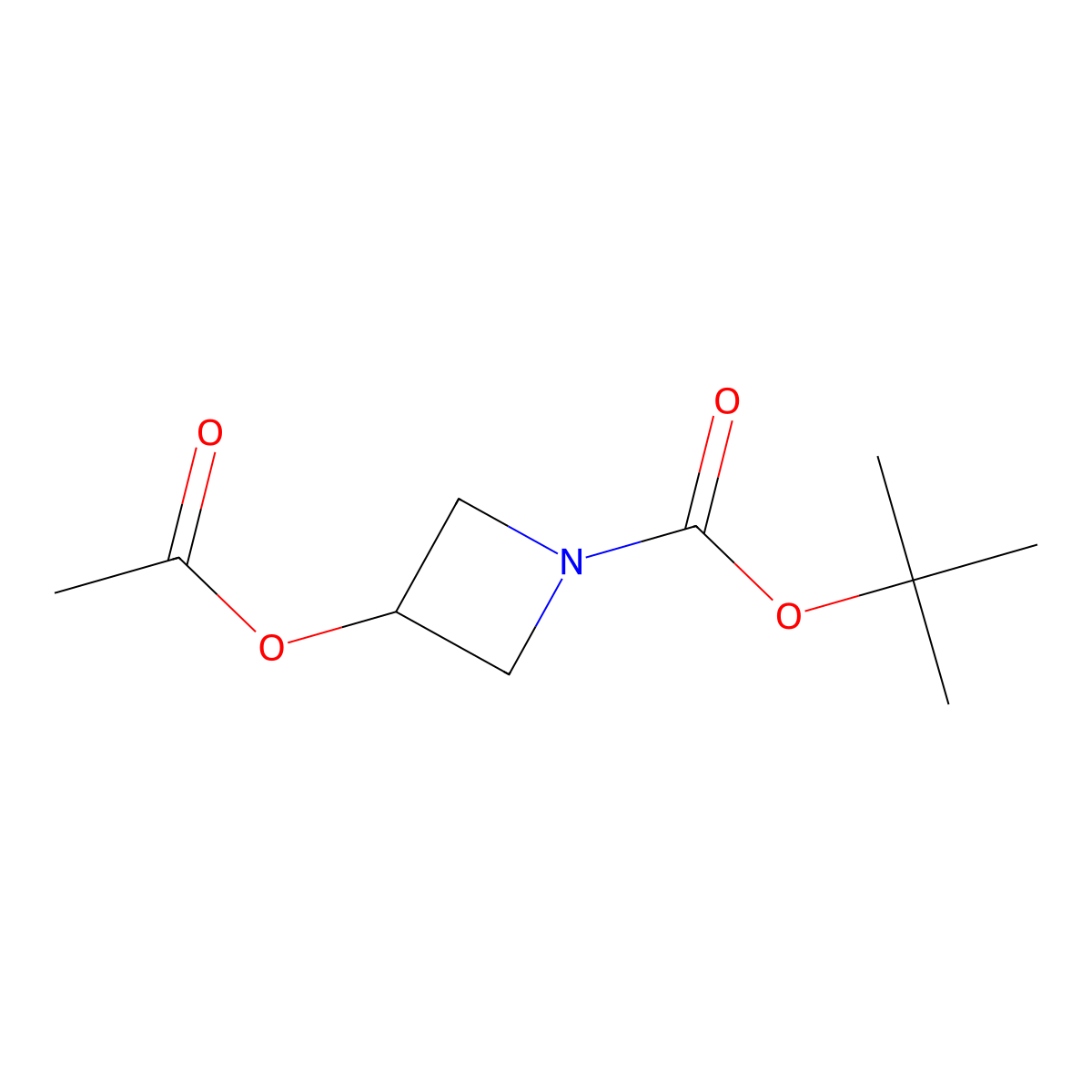 Tert-butyl 3-acetoxyazetidine-1-carboxylate molecular structure, CAS 1215205-53-0