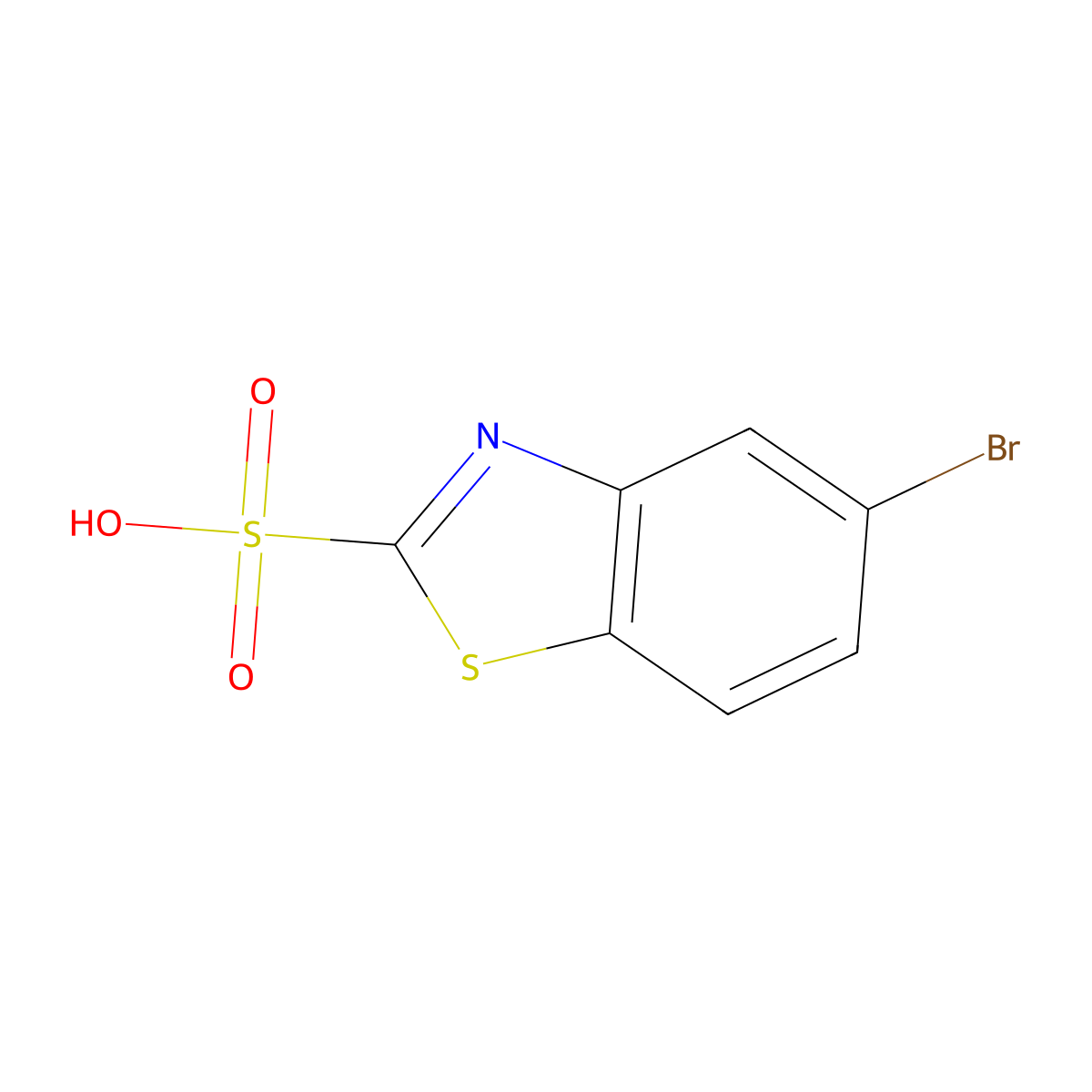 5-Bromobenzothiazole-2-sulfonic acid molecular structure, CAS 1215205-70-1
