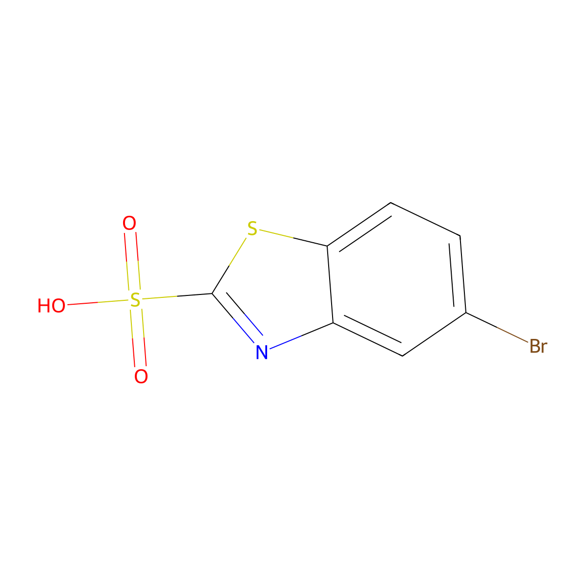 5-Bromobenzothiazole-2-sulfonic acid molecular structure, CAS 1215205-70-1