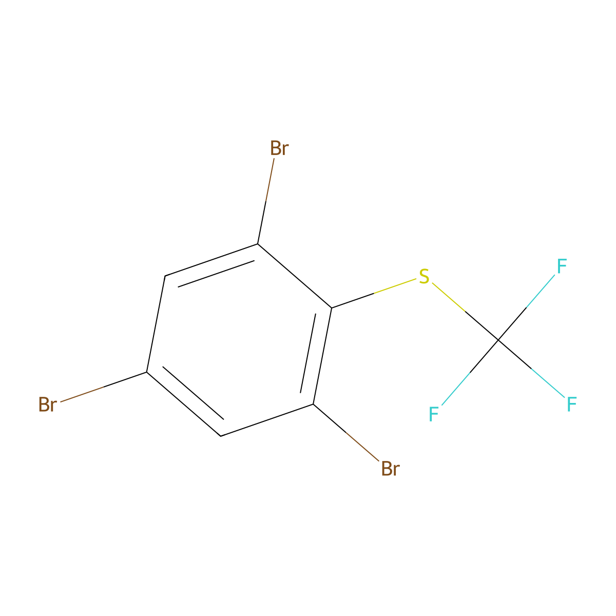 (2,4,6-Tribromophenyl)(trifluoromethyl)sulfane molecular structure, CAS 1215205-79-0