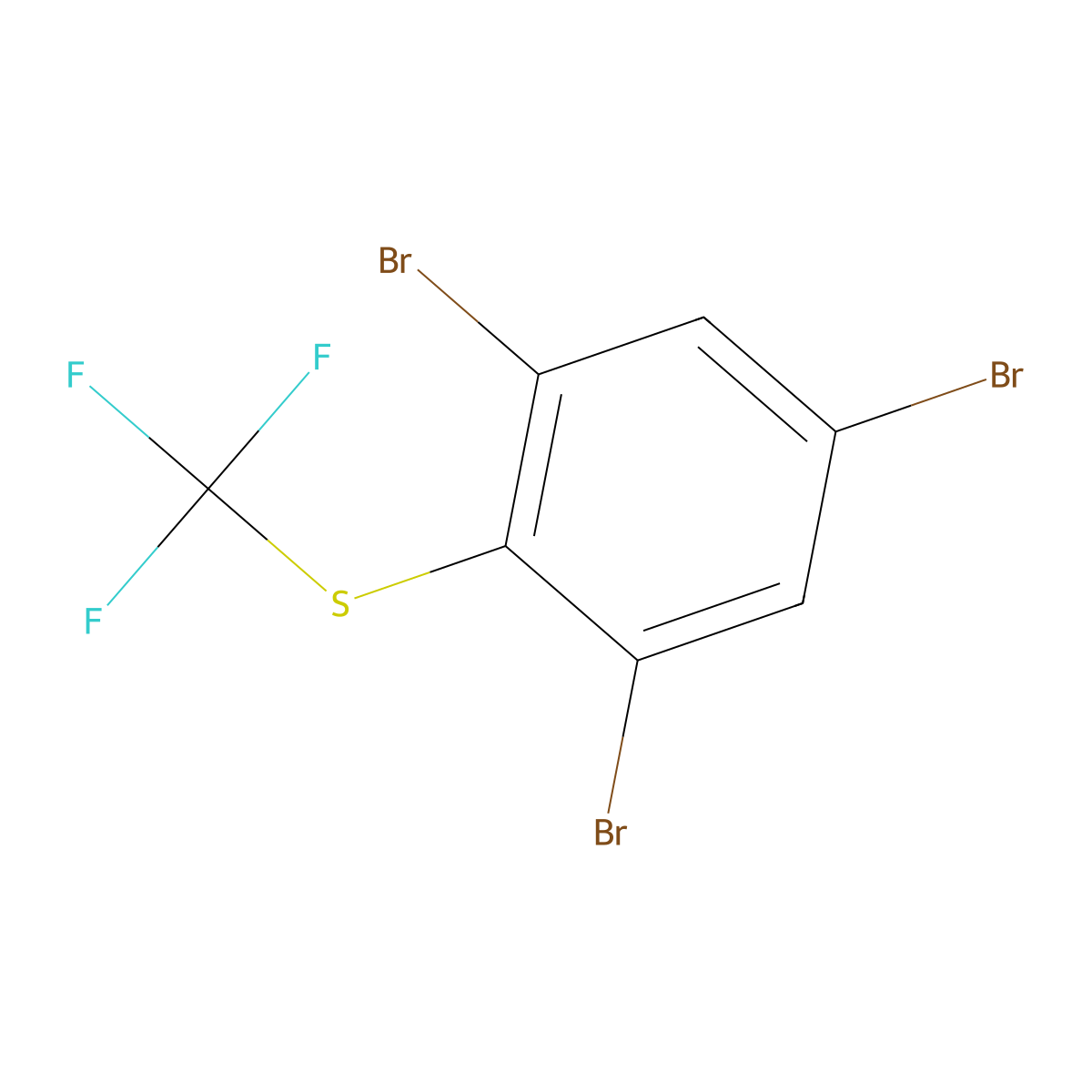 (2,4,6-Tribromophenyl)(trifluoromethyl)sulfane molecular structure, CAS 1215205-79-0
