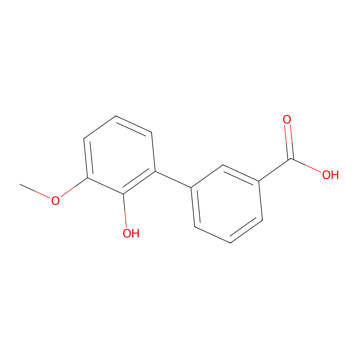 2'-Hydroxy-3'-methoxybiphenyl-3-carboxylic acid molecular structure, CAS 1215205-80-3