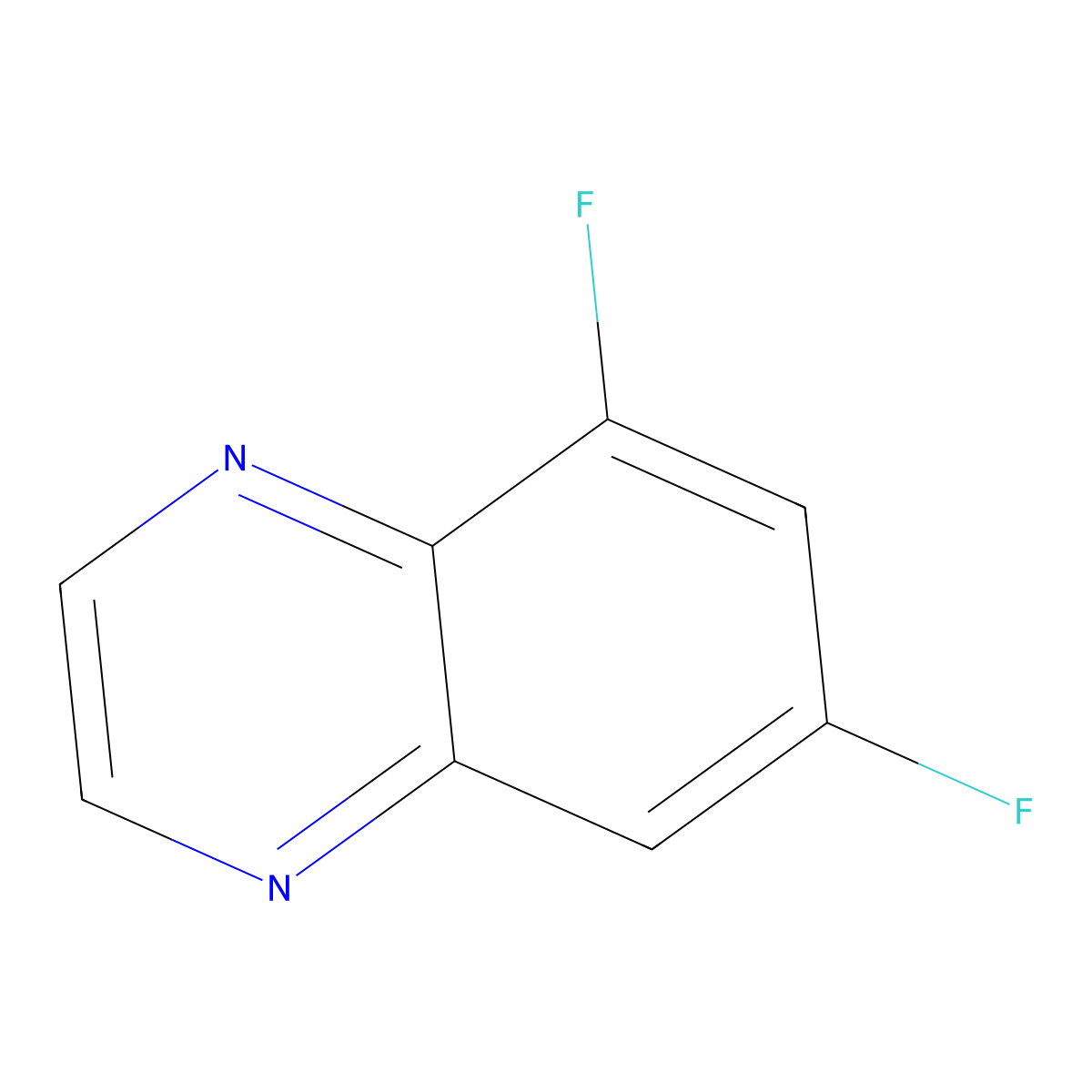 5,7-Difluoroquinoxaline molecular structure, CAS 1215205-81-4
