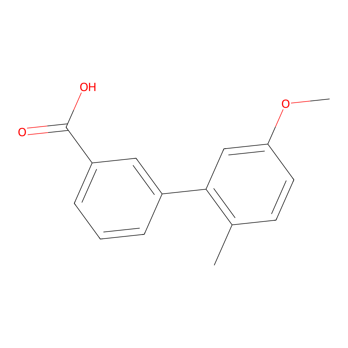 5'-Methoxy-2'-methylbiphenyl-3-carboxylic acid molecular structure, CAS 1215205-83-6