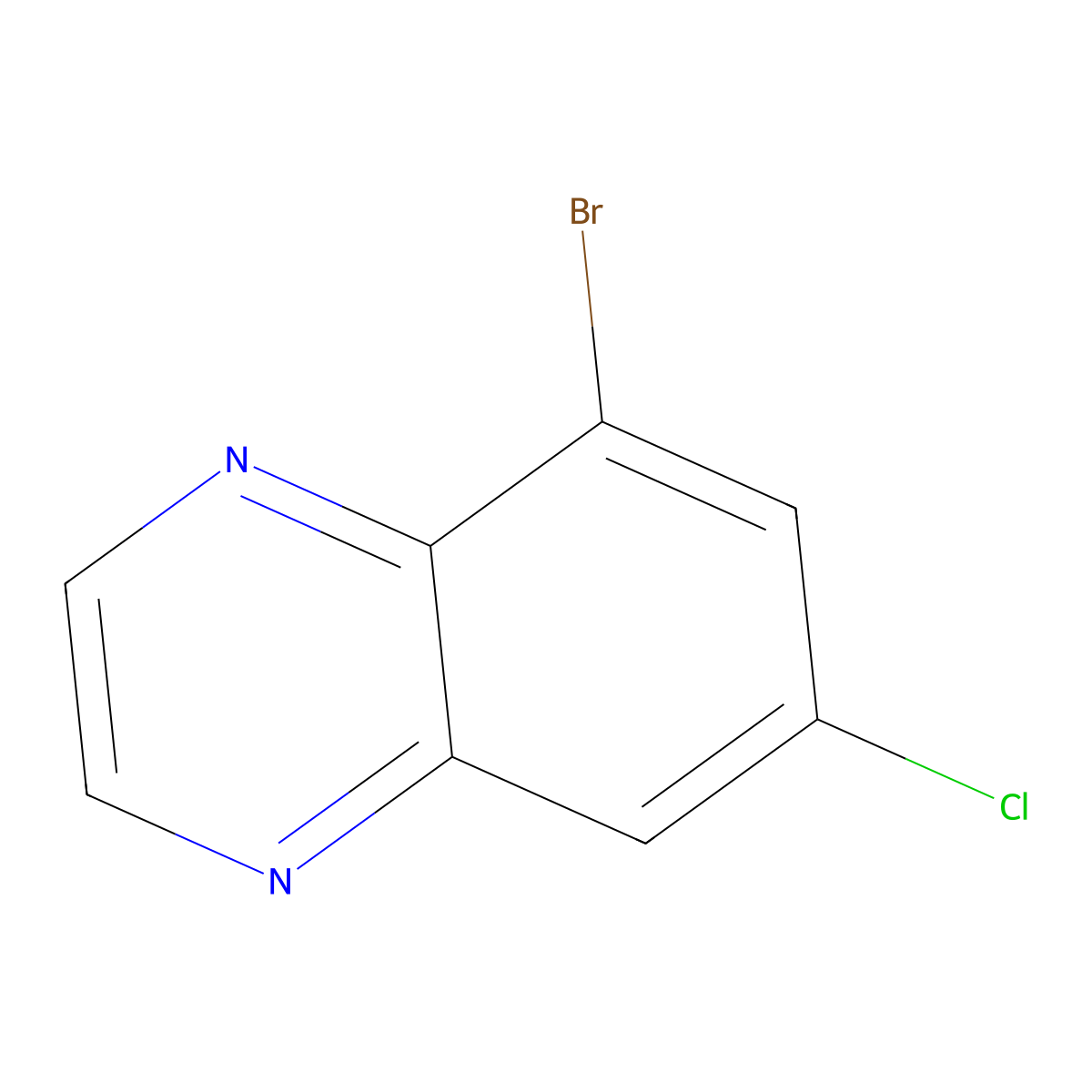 5-Bromo-7-chloroquinoxaline molecular structure, CAS 1215205-87-0