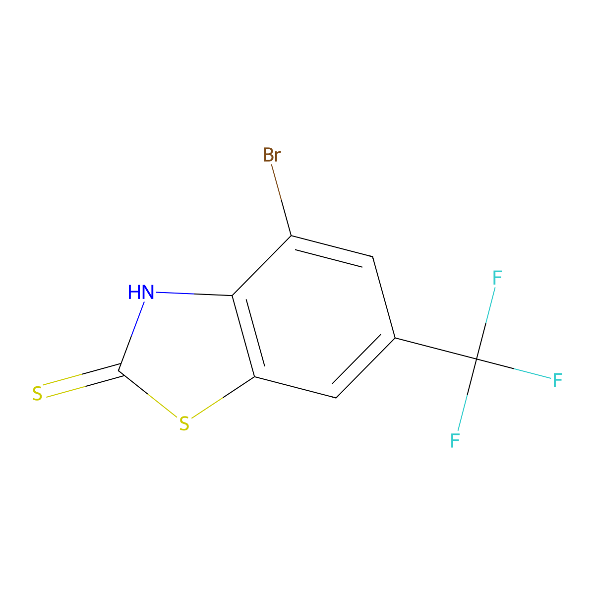 4-Bromo-6-(trifluoromethyl)benzo[d]thiazole-2-thiol molecular structure, CAS 1215205-88-1