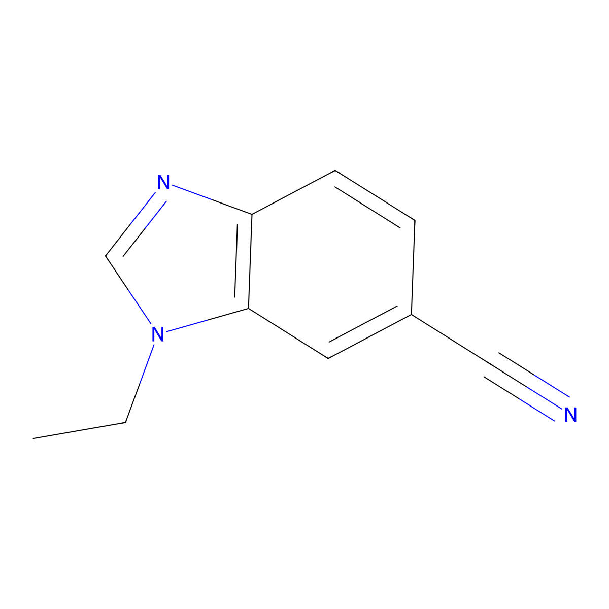 6-Cyano-1-ethylbenzoimidazole molecular structure, CAS 1215205-91-6