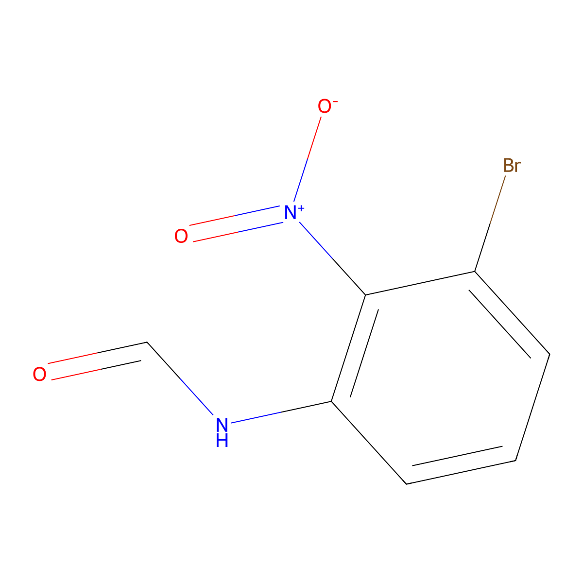 N-(3-Bromo-2-nitrophenyl)formamide molecular structure, CAS 1215205-92-7