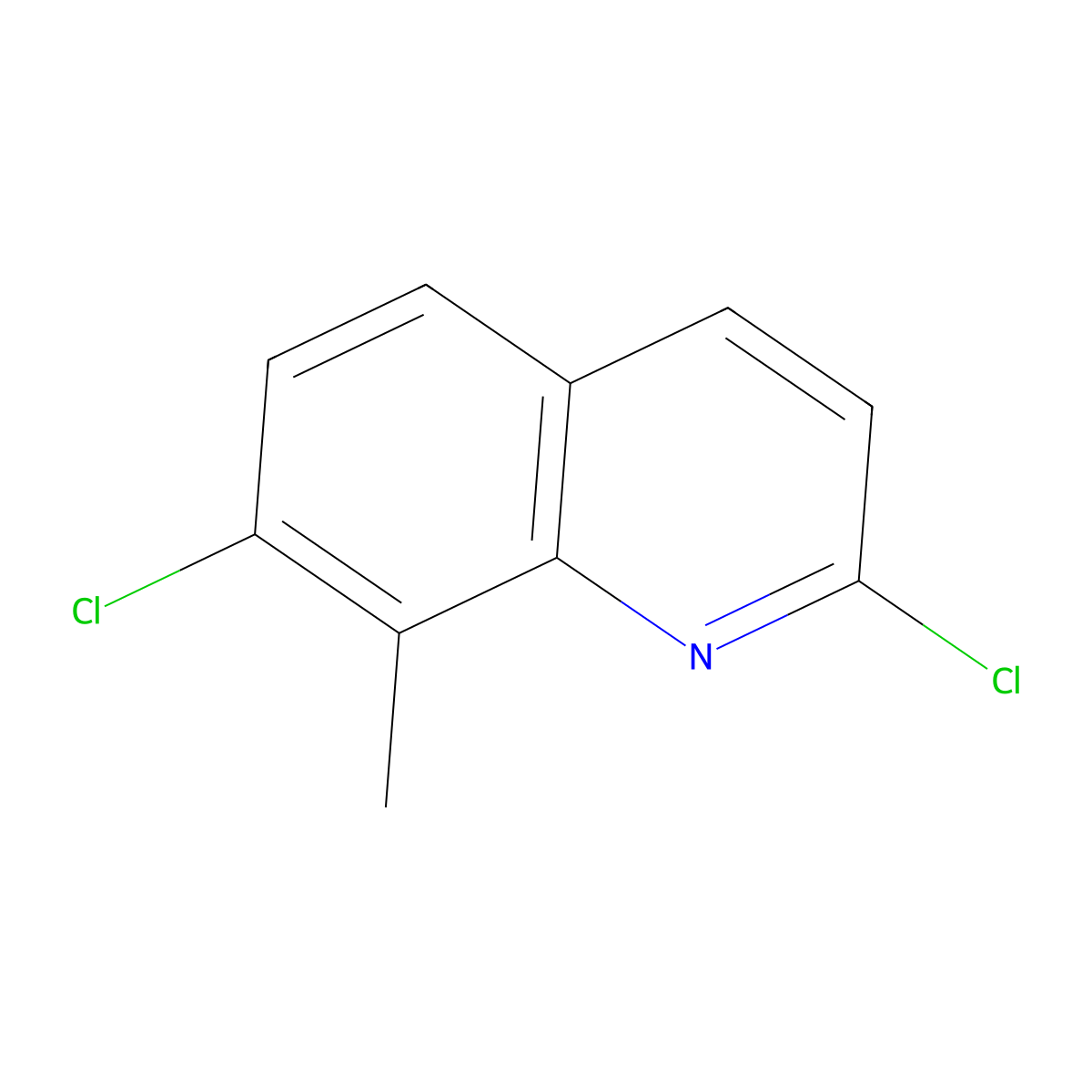 2,7-Dichloro-8-methylquinoline molecular structure, CAS 1215205-97-2
