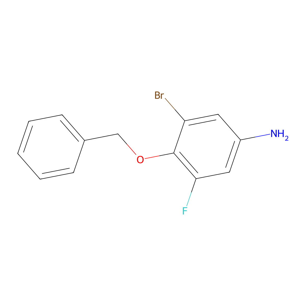 4-(Benzyloxy)-3-bromo-5-fluoroaniline molecular structure, CAS 1215206-01-1