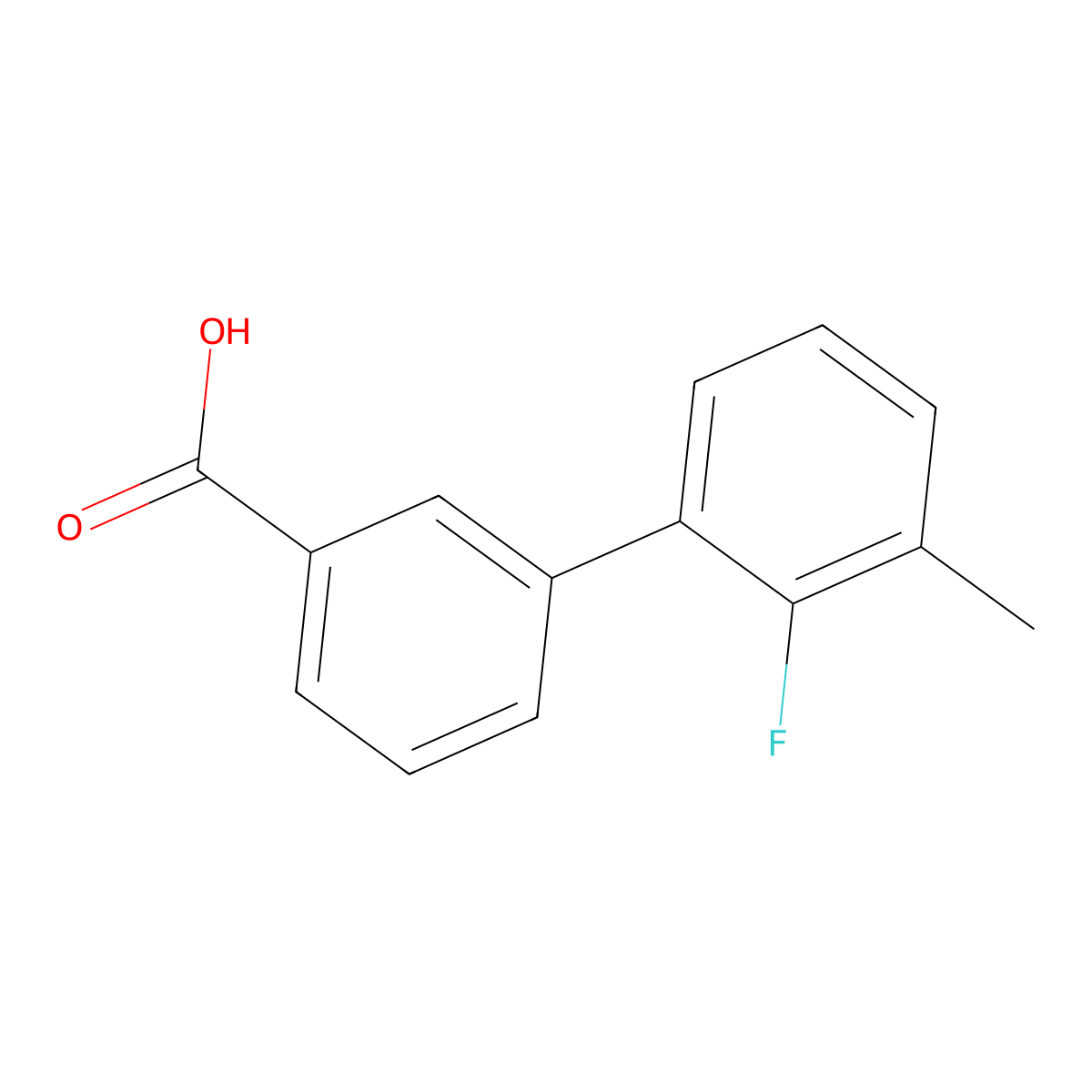 2'-Fluoro-3'-methylbiphenyl-3-carboxylic acid molecular structure, CAS 1215206-02-2