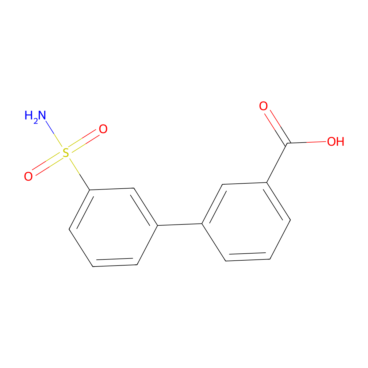 3'-Sulfamoylbiphenyl-3-carboxylic acid molecular structure, CAS 1215206-05-5