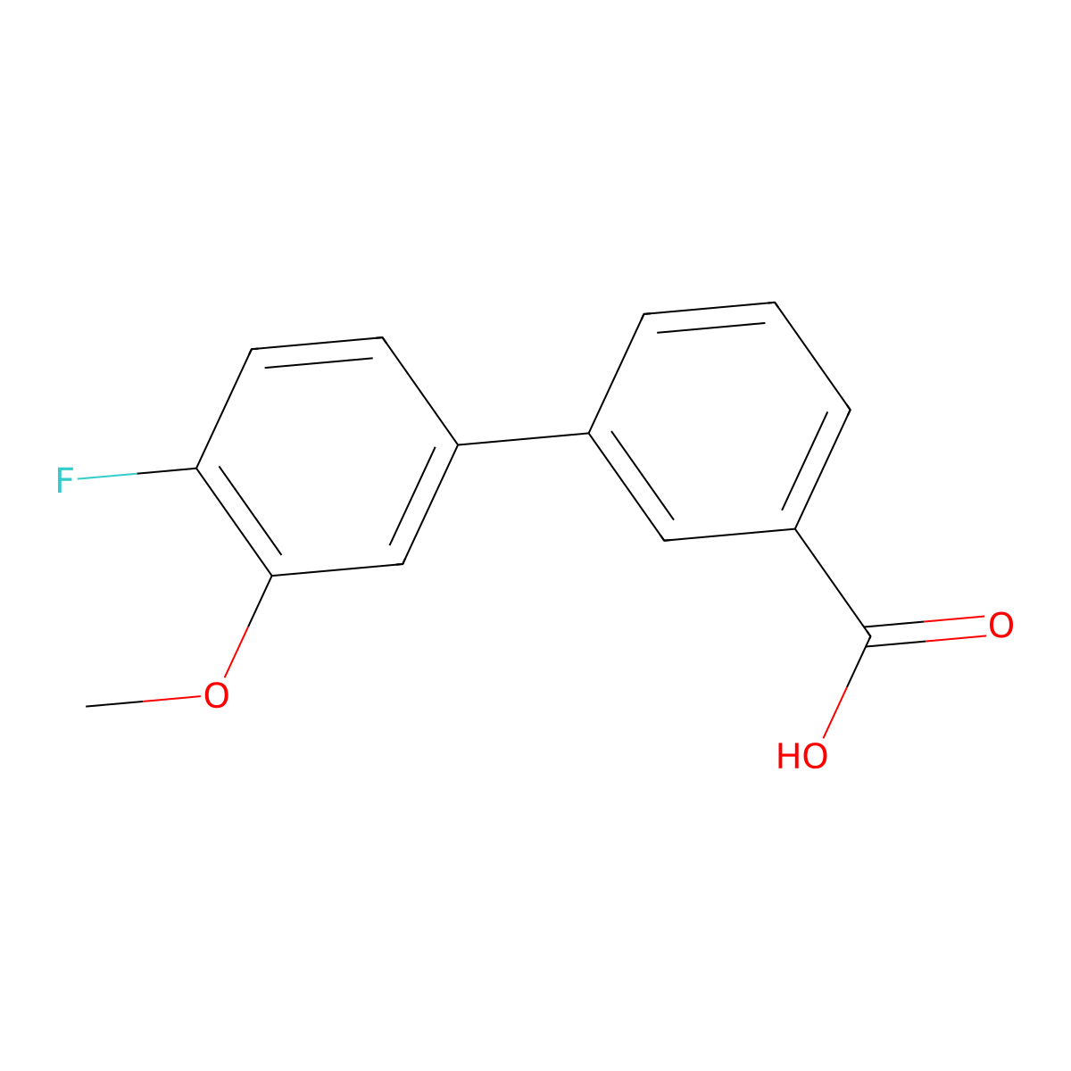 4'-Fluoro-3'-methoxybiphenyl-3-carboxylic acid molecular structure, CAS 1215206-09-9