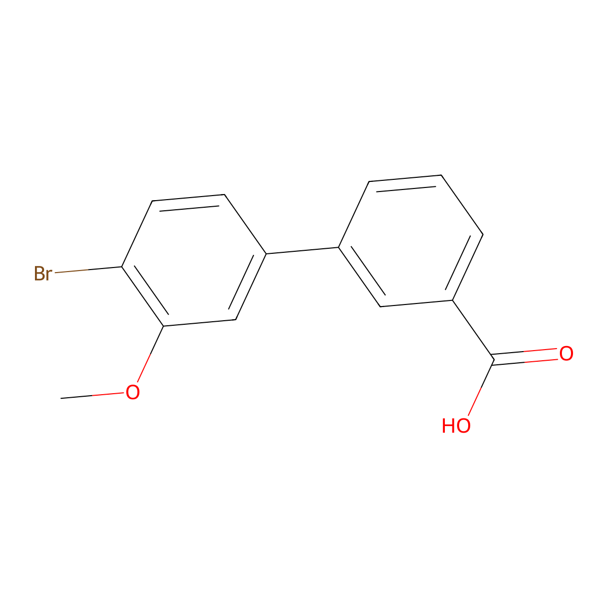 4'-Bromo-3'-methoxybiphenyl-3-carboxylic acid molecular structure, CAS 1215206-10-2