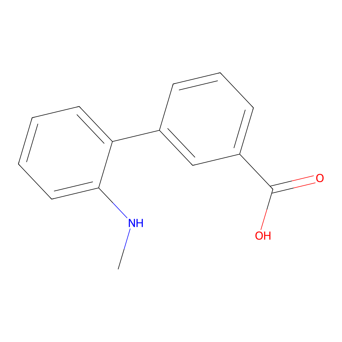 2'-(Methylamino)biphenyl-3-carboxylic acid molecular structure, CAS 1215206-12-4