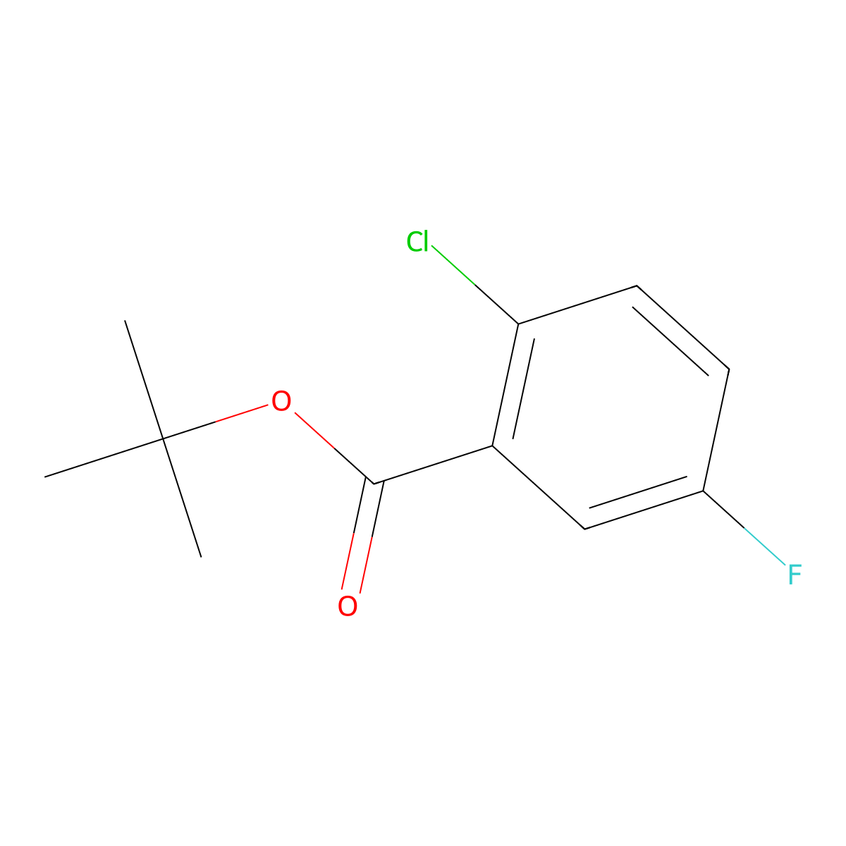 tert-Butyl 2-chloro-5-fluorobenzoate molecular structure, CAS 1215206-26-0
