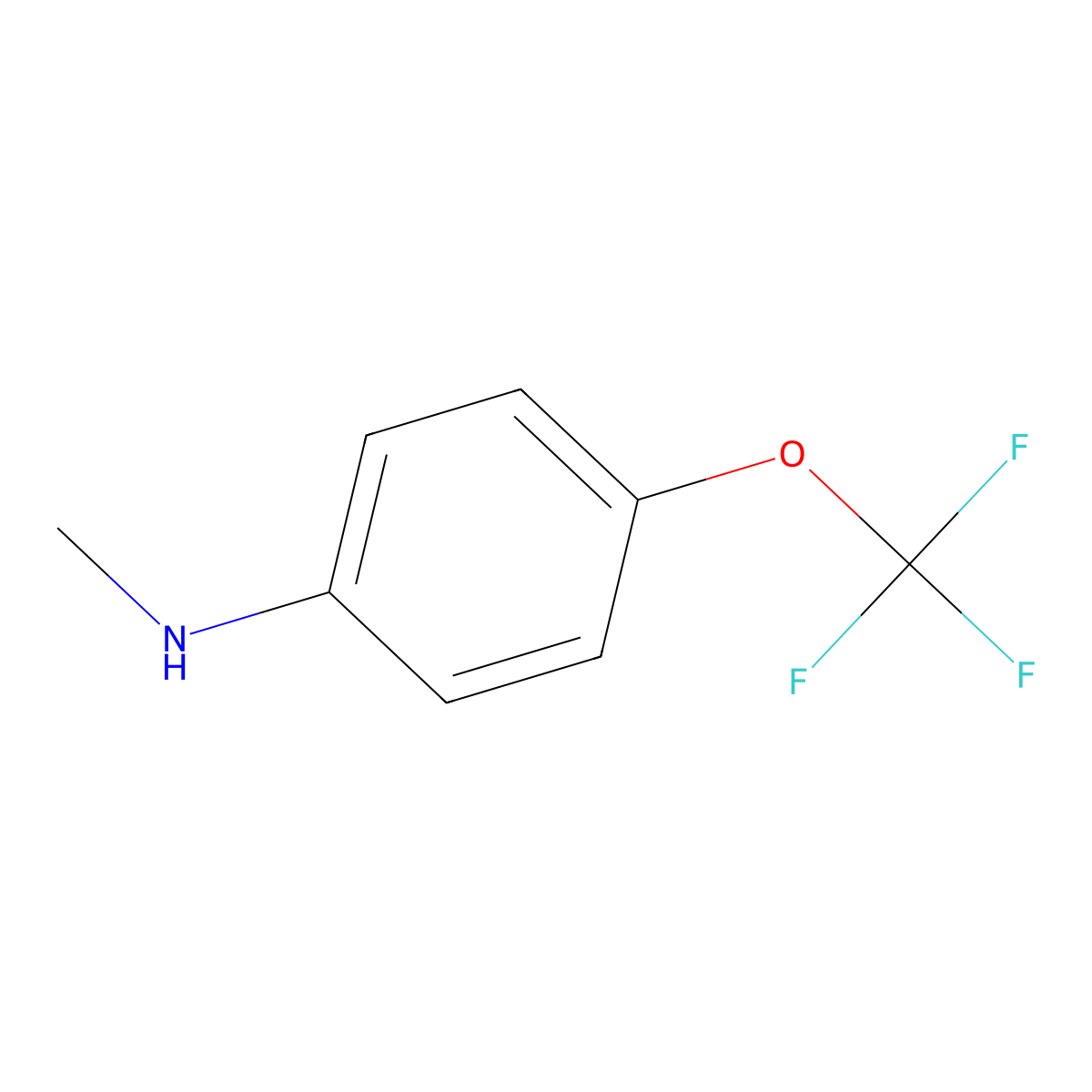 n-Methyl-4-(trifluoromethoxy)aniline molecular structure, CAS 1215206-28-2