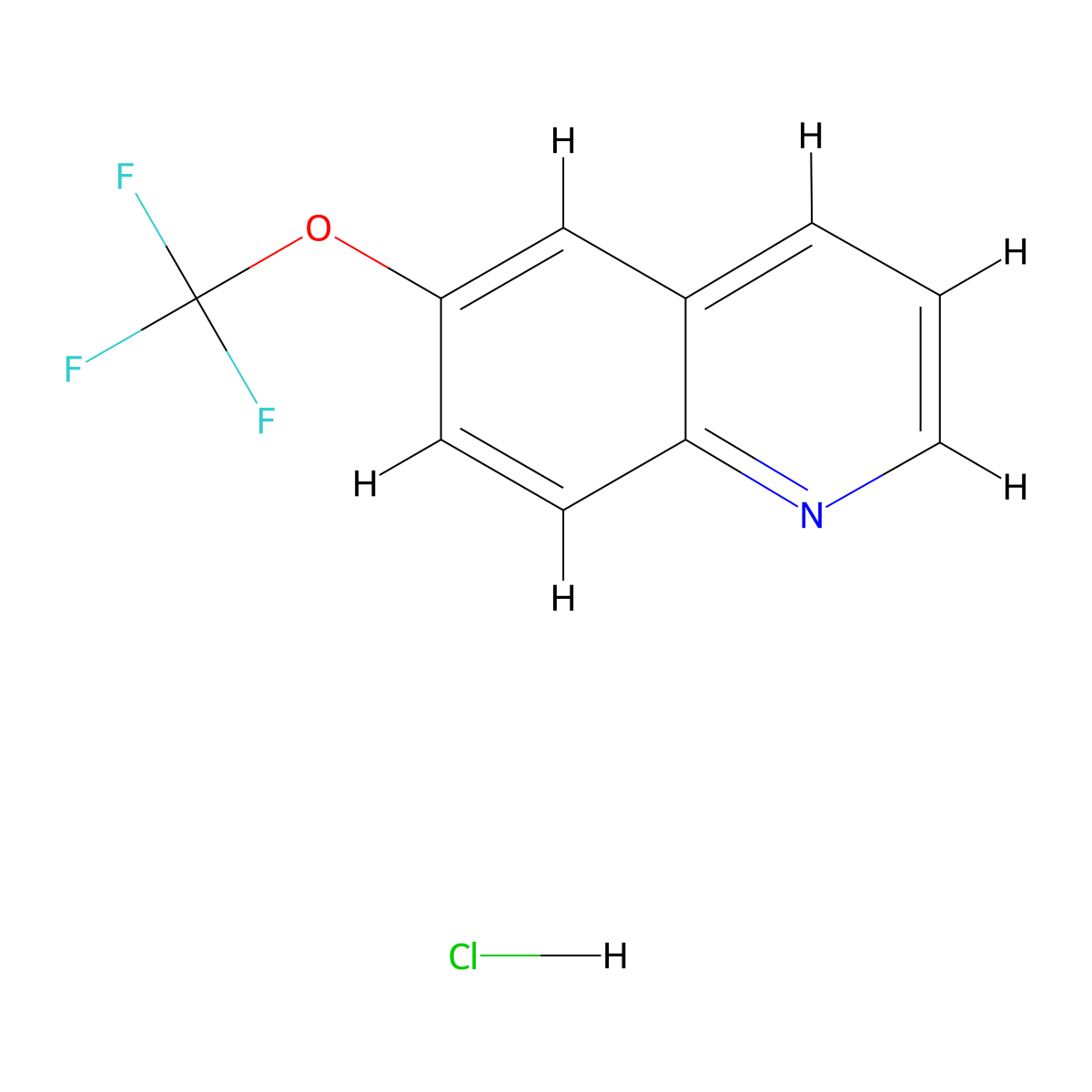 6-(Trifluoromethoxy)quinoline hydrochloride molecular structure, CAS 1215206-34-0