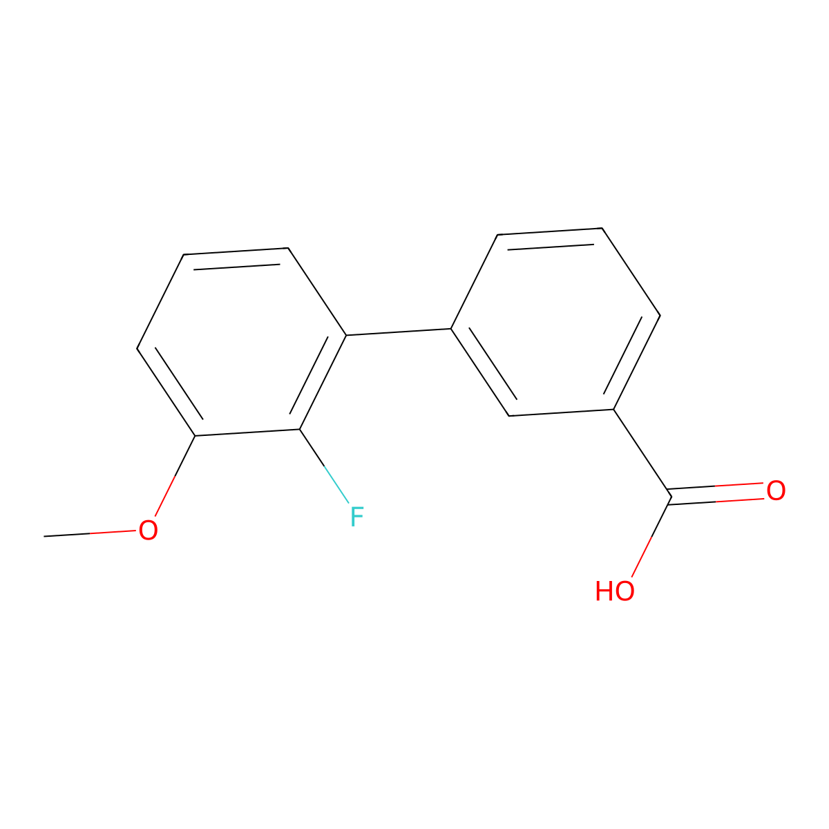 2'-Fluoro-3'-methoxybiphenyl-3-carboxylic acid molecular structure, CAS 1215206-35-1