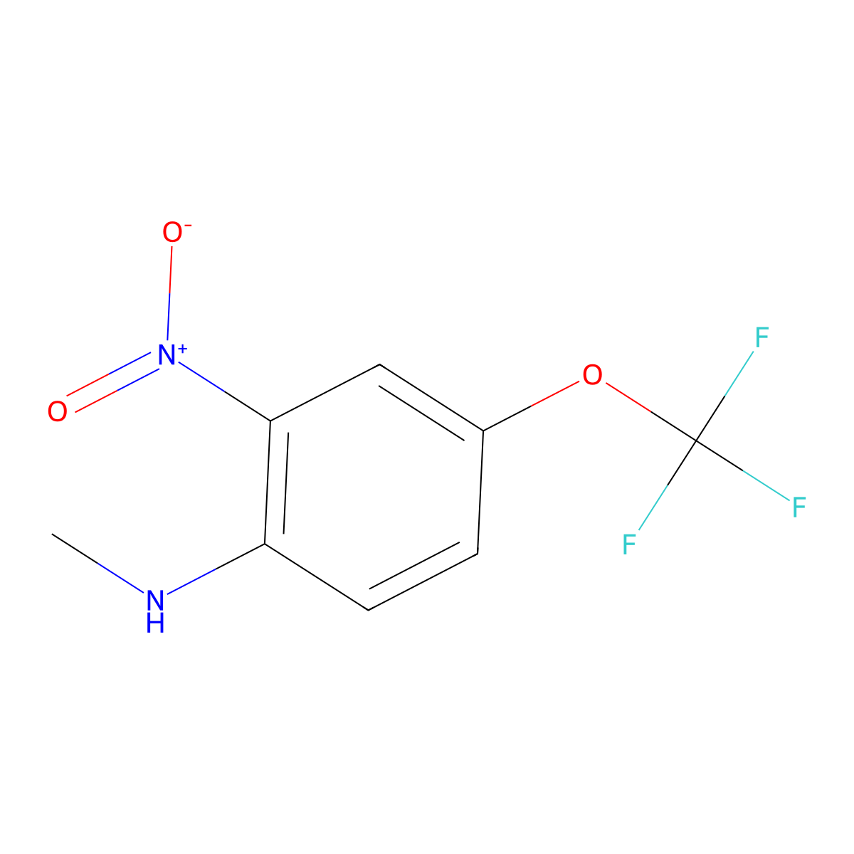 N-Methyl-2-nitro-4-(trifluoromethoxy)aniline molecular structure, CAS 1215206-37-3