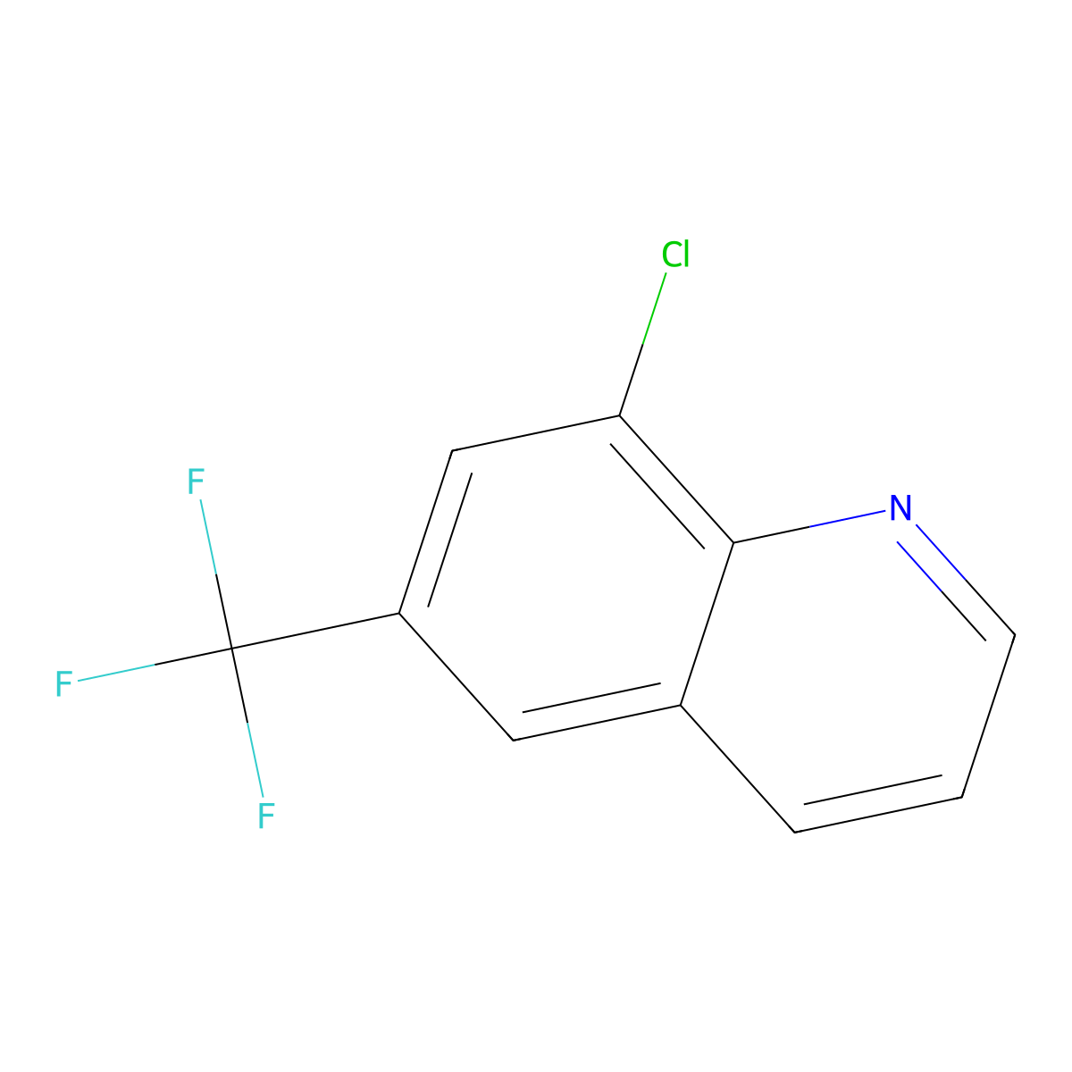 8-Chloro-6-(trifluoromethyl)quinoline molecular structure, CAS 1215206-39-5