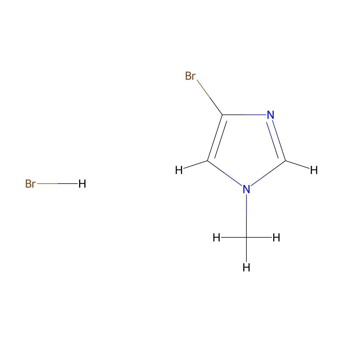 4-Bromo-1-methyl-1H-imidazole hydrobromide molecular structure, CAS 1215206-41-9