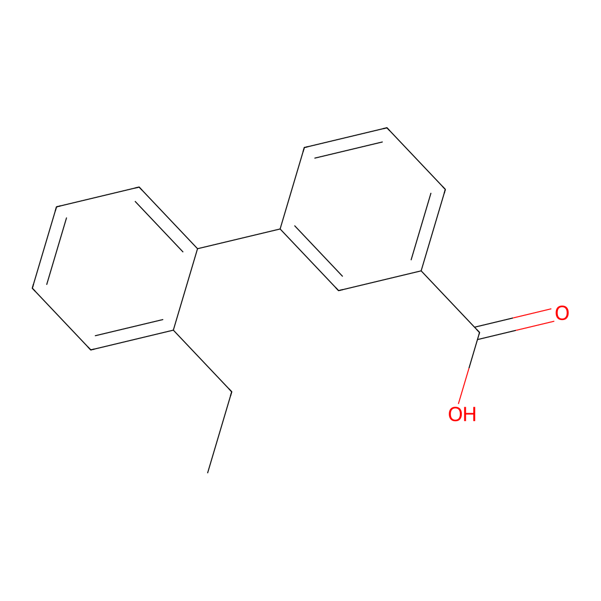 2'-Ethylbiphenyl-3-carboxylic acid molecular structure, CAS 1215206-42-0