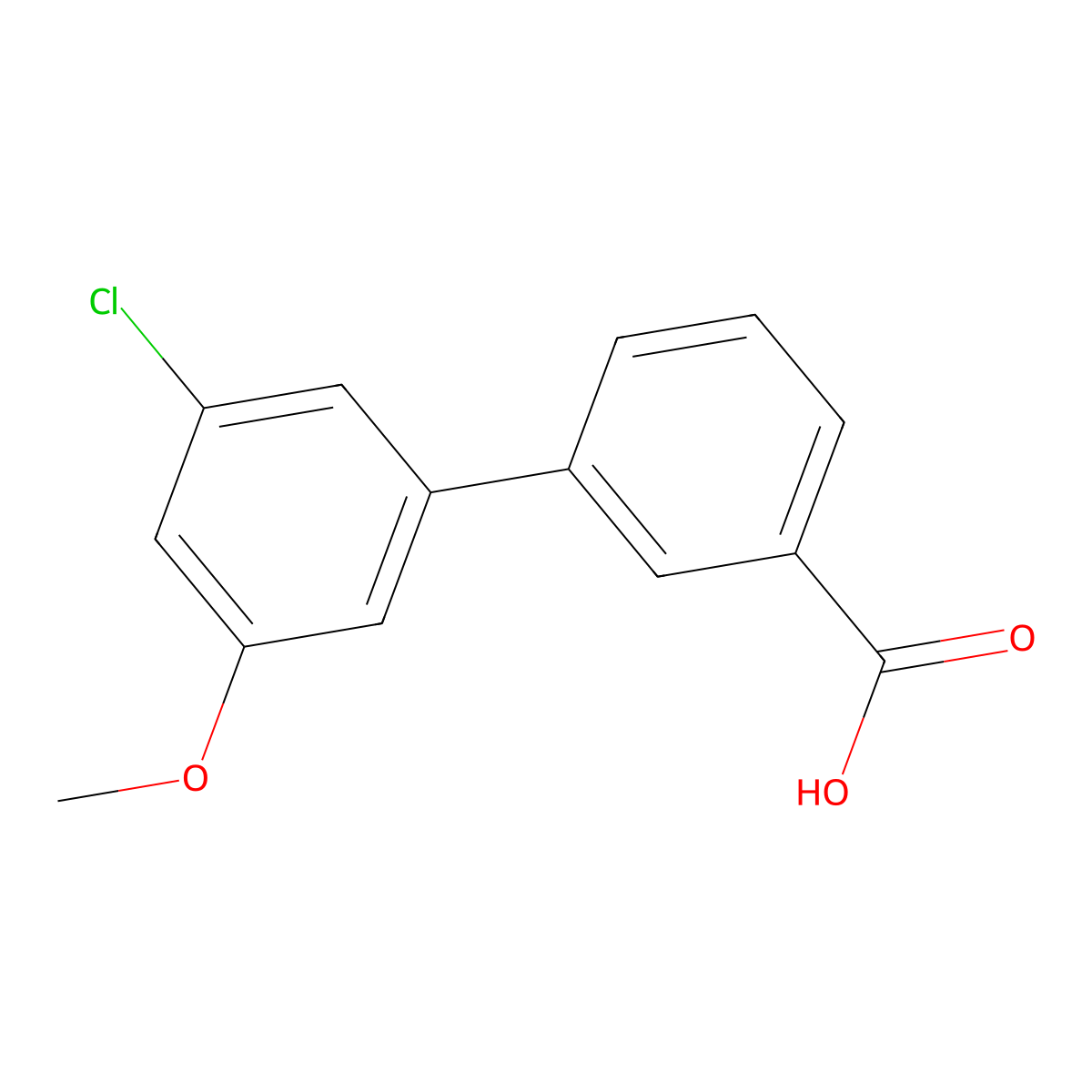 3'-Chloro-5'-methoxybiphenyl-3-carboxylic acid molecular structure, CAS 1215206-46-4