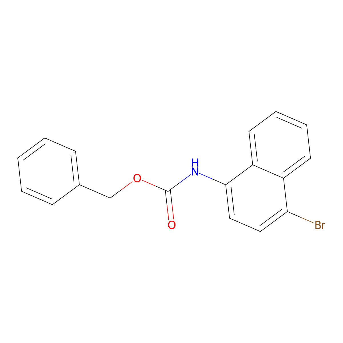 Benzyl (4-bromonaphthalen-1-yl)carbamate molecular structure, CAS 1215206-51-1