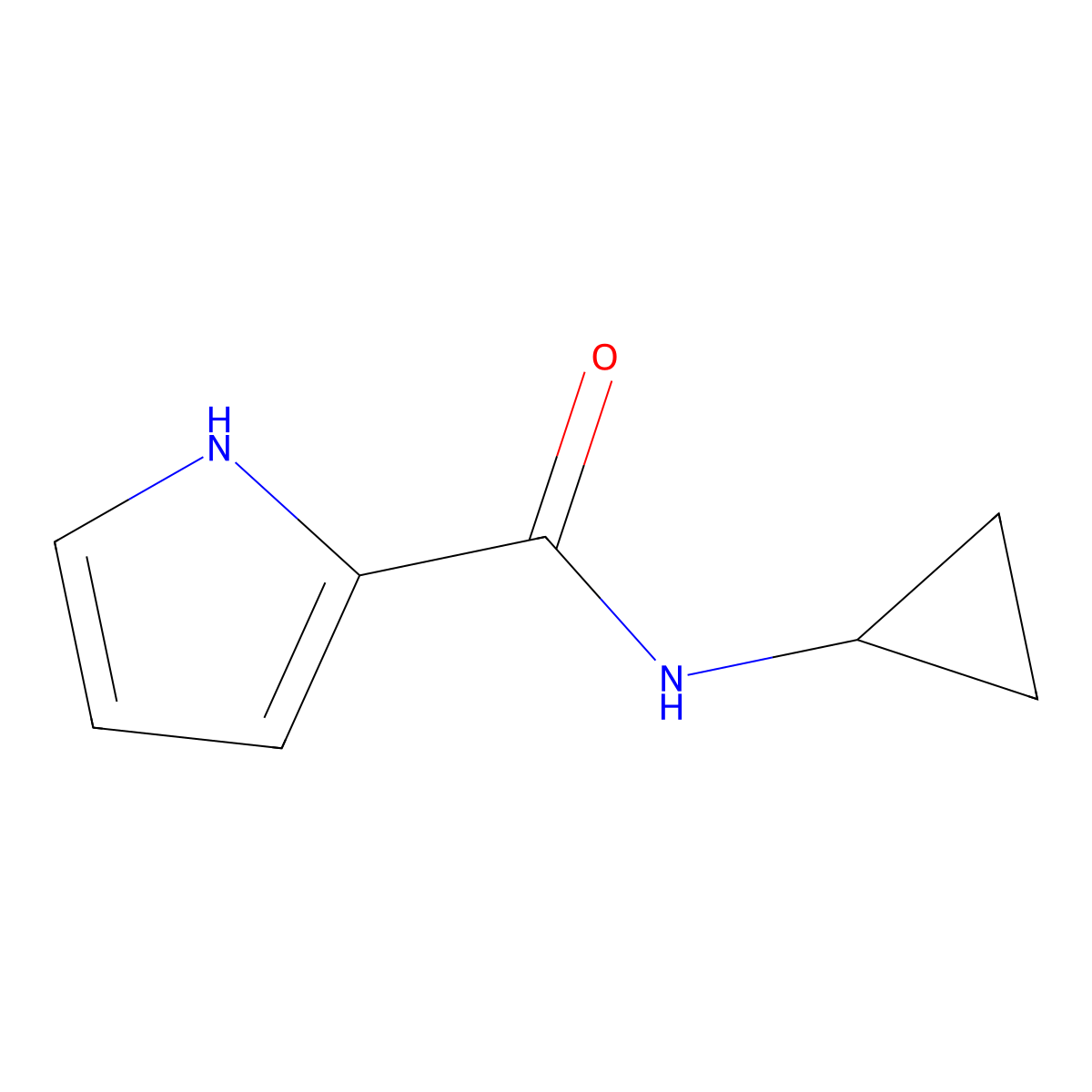 N-Cyclopropyl-1H-pyrrole-2-carboxamide molecular structure, CAS 1215206-52-2