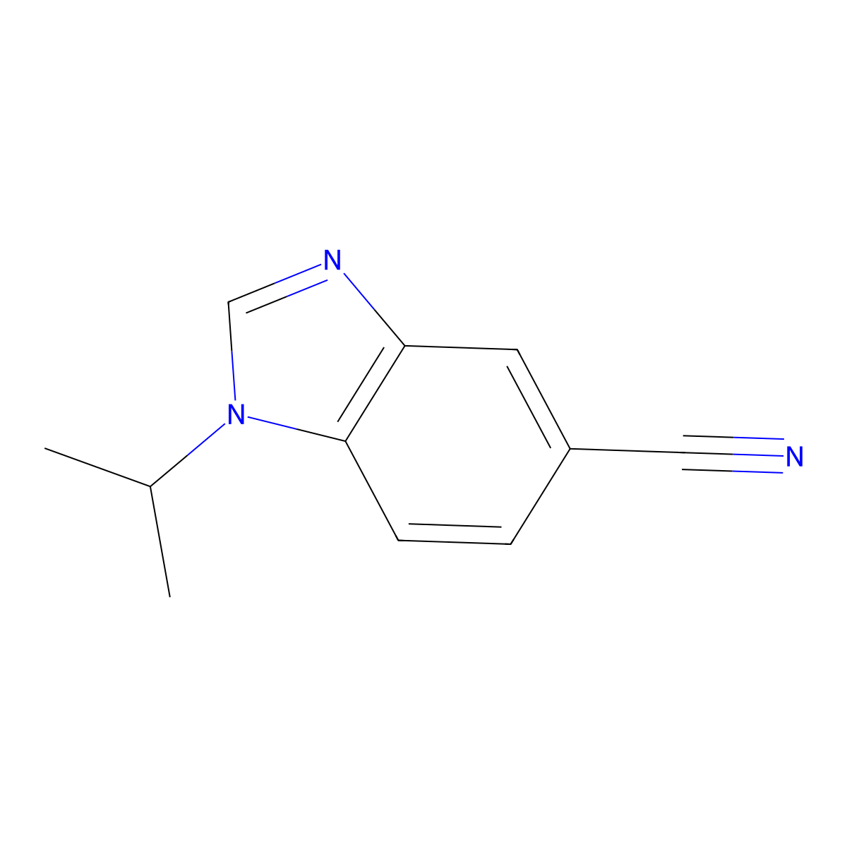5-Cyano-1-isopropylbenzoimidazole molecular structure, CAS 1215206-55-5