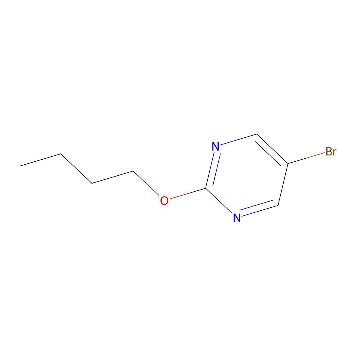 5-Bromo-2-butoxypyrimidine molecular structure, CAS 1215206-57-7