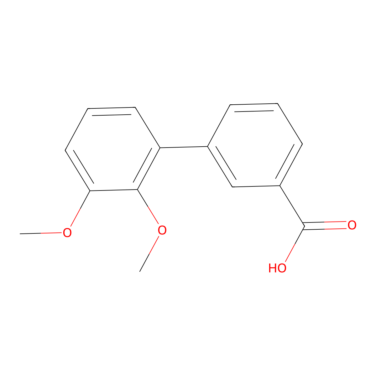2',3'-Dimethoxybiphenyl-3-carboxylic acid molecular structure, CAS 1215206-70-4