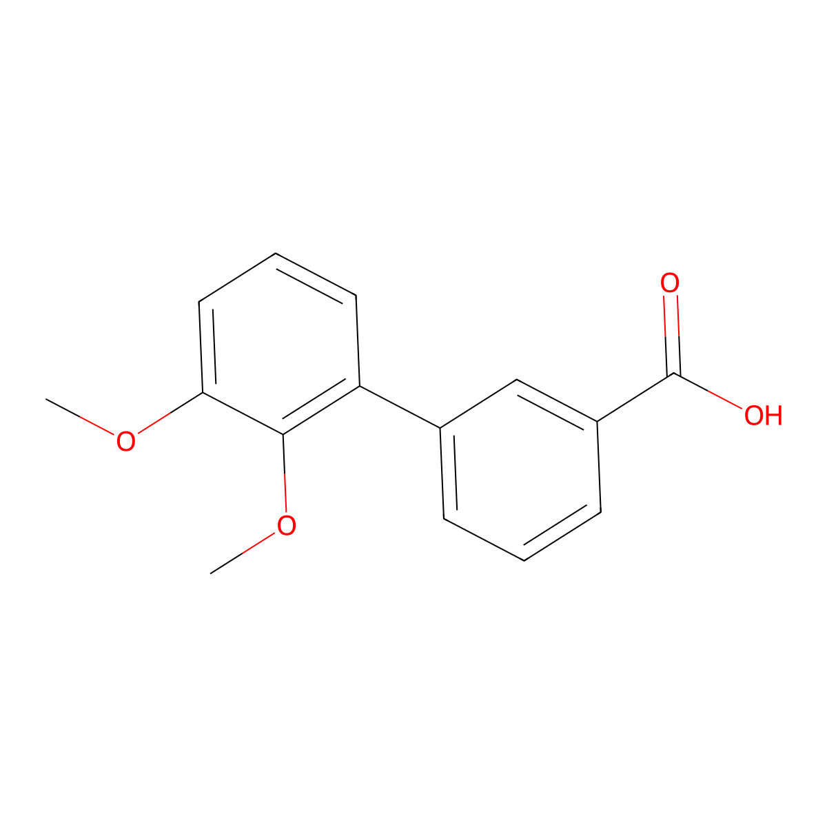 2',3'-Dimethoxybiphenyl-3-carboxylic acid molecular structure, CAS 1215206-70-4
