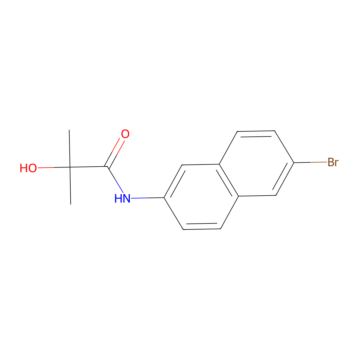 N-(6-Bromonaphthalen-2-YL)-2-hydroxy-2-methylpropanamide molecular structure, CAS 1215206-72-6