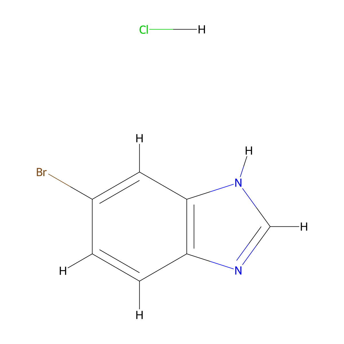 6-Bromo-1H-benzo[d]imidazole hydrochloride molecular structure, CAS 1215206-73-7