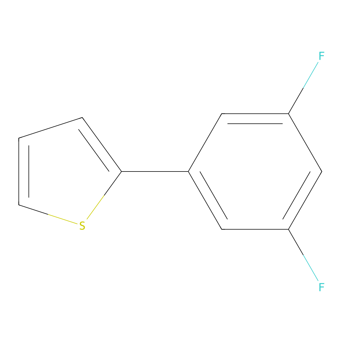 2-(3,5-Difluorophenyl)thiophene molecular structure, CAS 1215212-35-3
