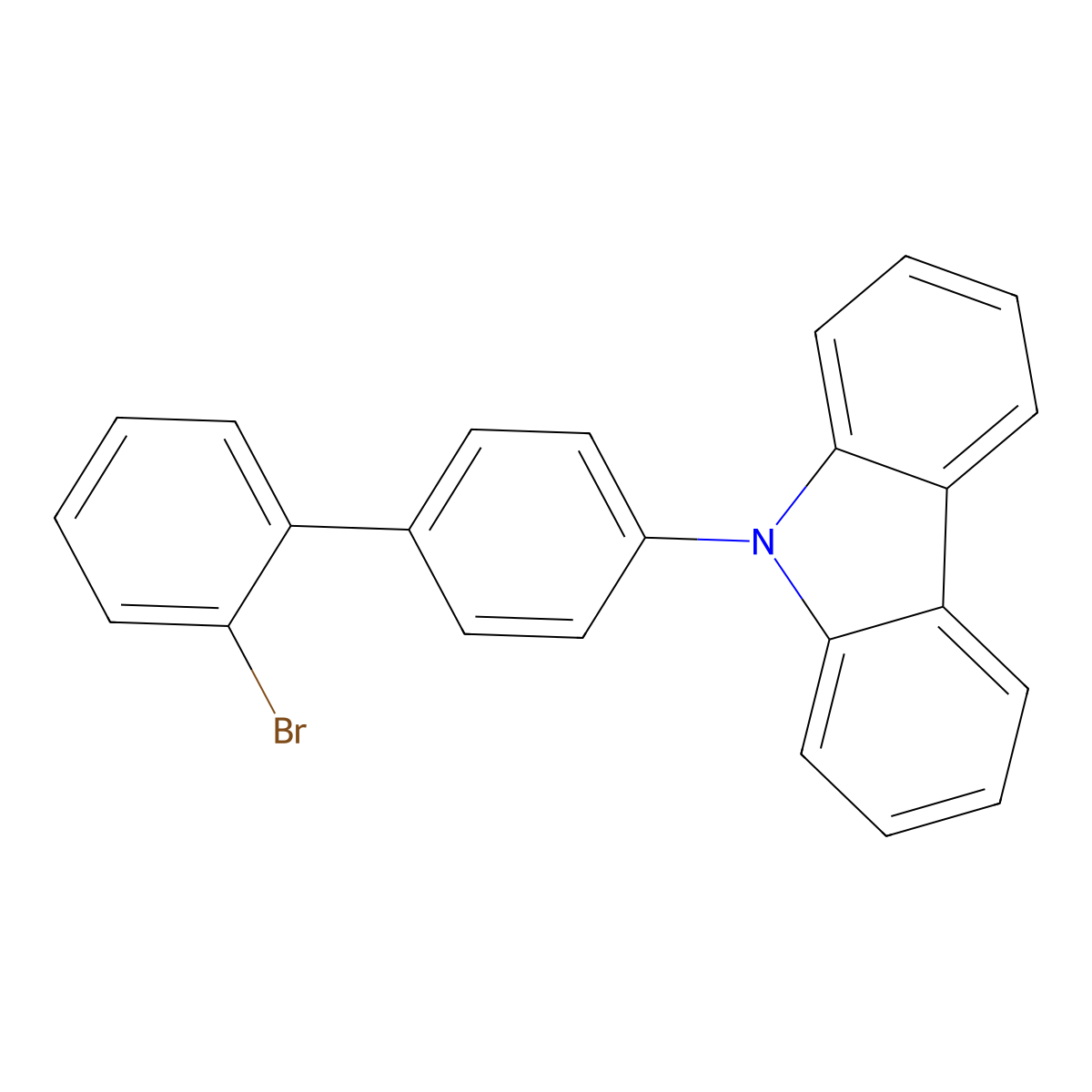 9-(2'-Bromo-4-biphenylyl)carbazole molecular structure, CAS 1215228-57-1