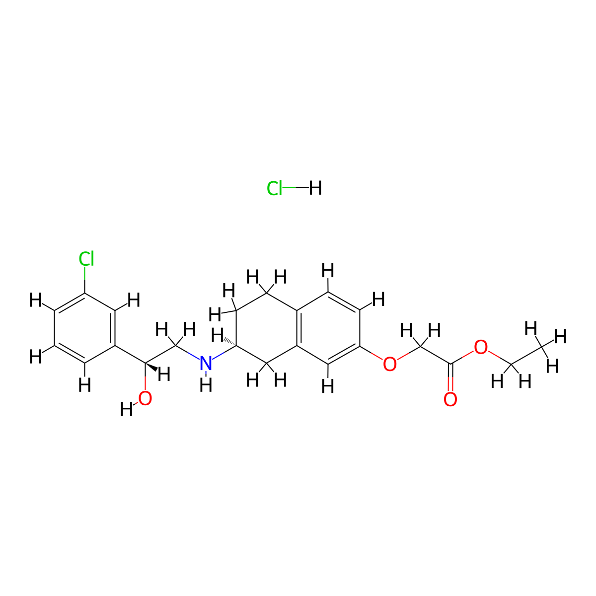 Amibegron Hydrochloride molecular structure, CAS 121524-09-2