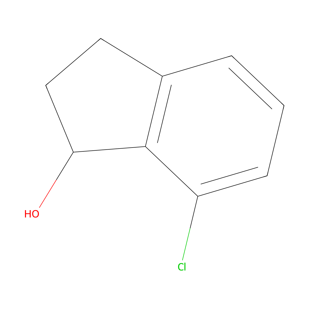 7-chloro-2,3-dihydro-1H-inden-1-ol molecular structure, CAS 1215268-56-6
