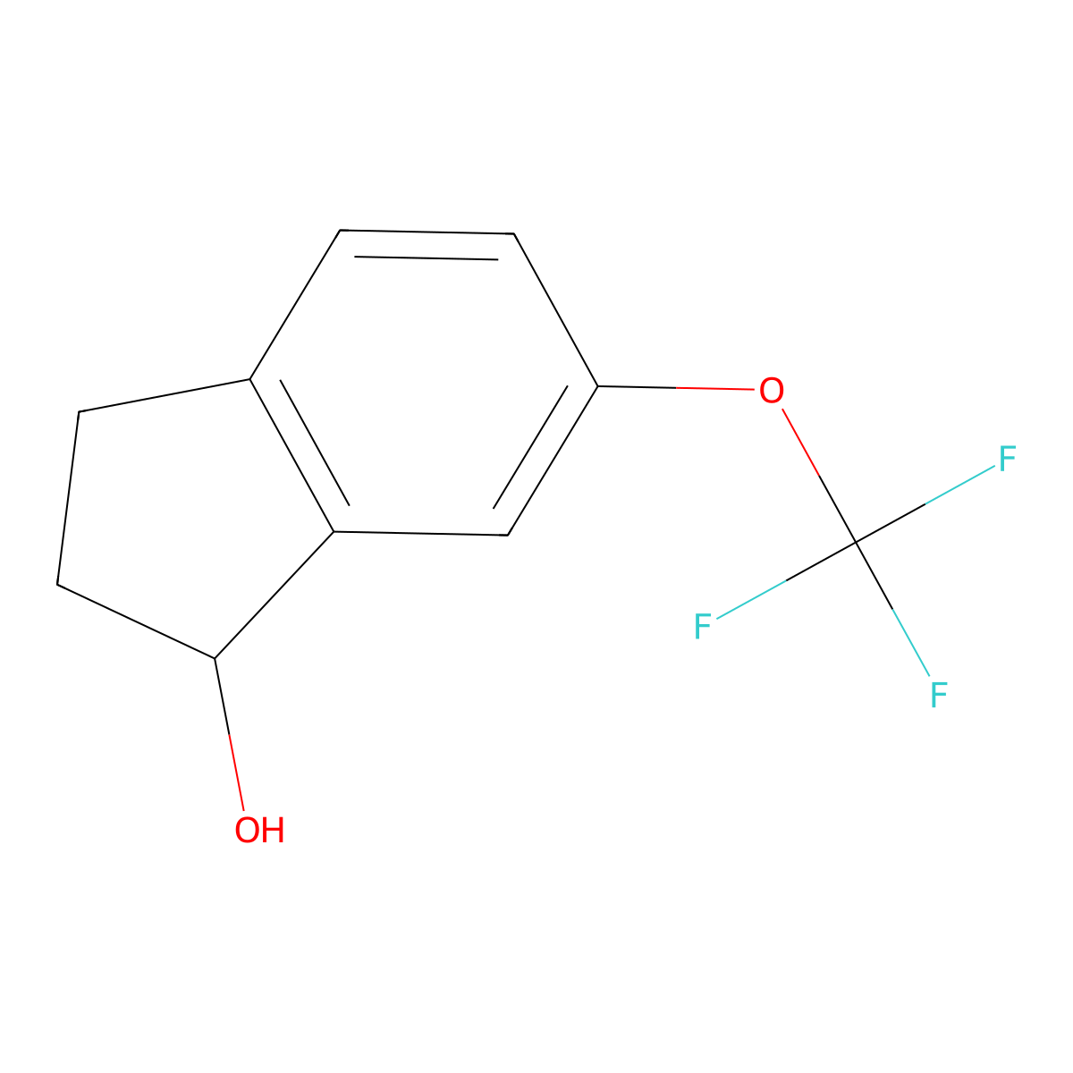 6-(trifluoromethoxy)-2,3-dihydro-1H-inden-1-ol molecular structure, CAS 1215279-95-0
