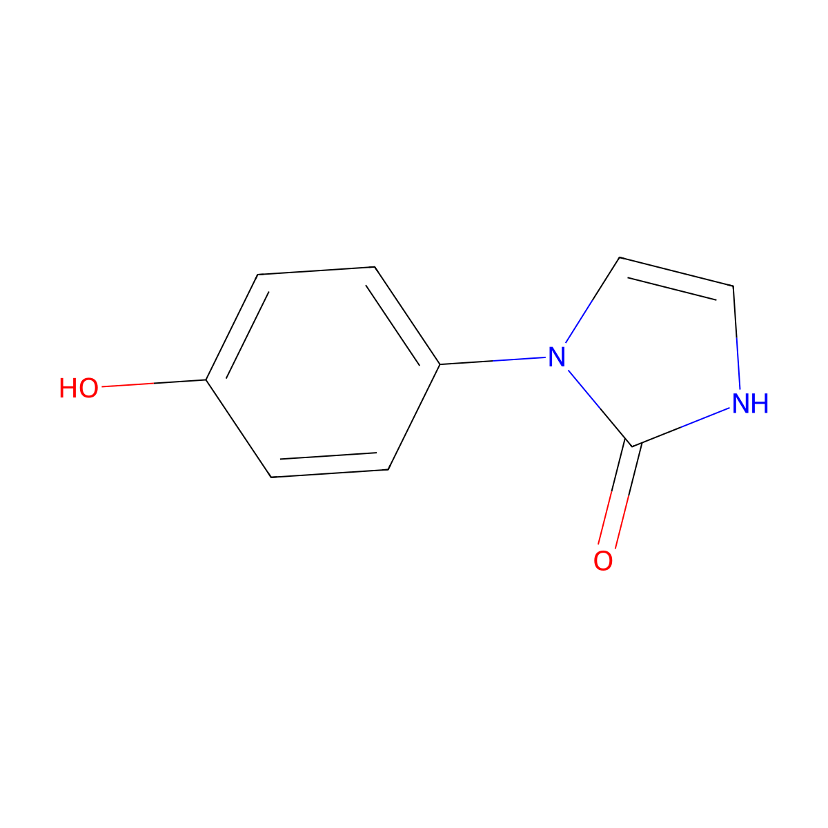 1-(4-hydroxyphenyl)-2,3-dihydro-1H-imidazol-2-one molecular structure, CAS 1215280-00-4