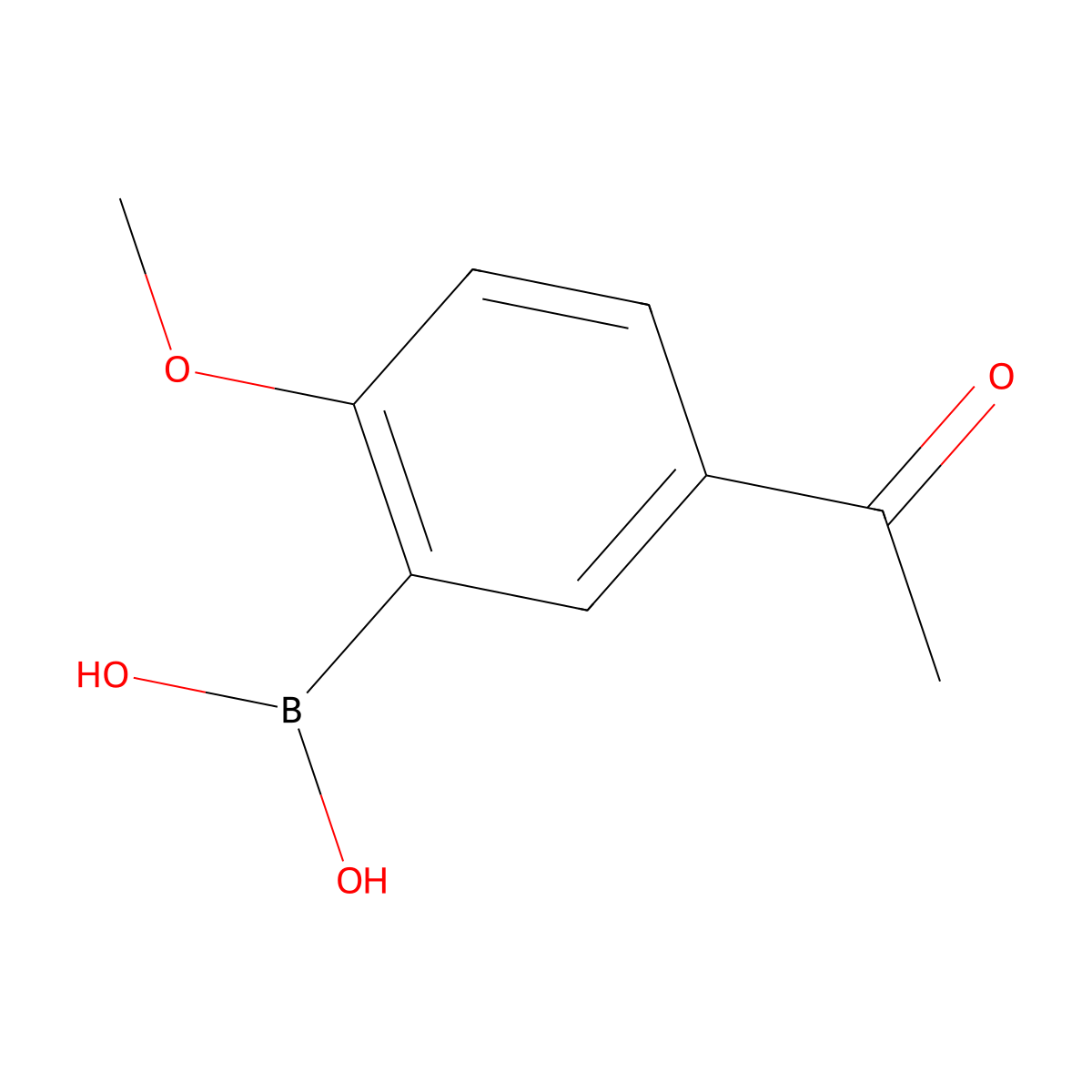 (5-Acetyl-2-methoxyphenyl)boronic acid molecular structure, CAS 1215281-20-1