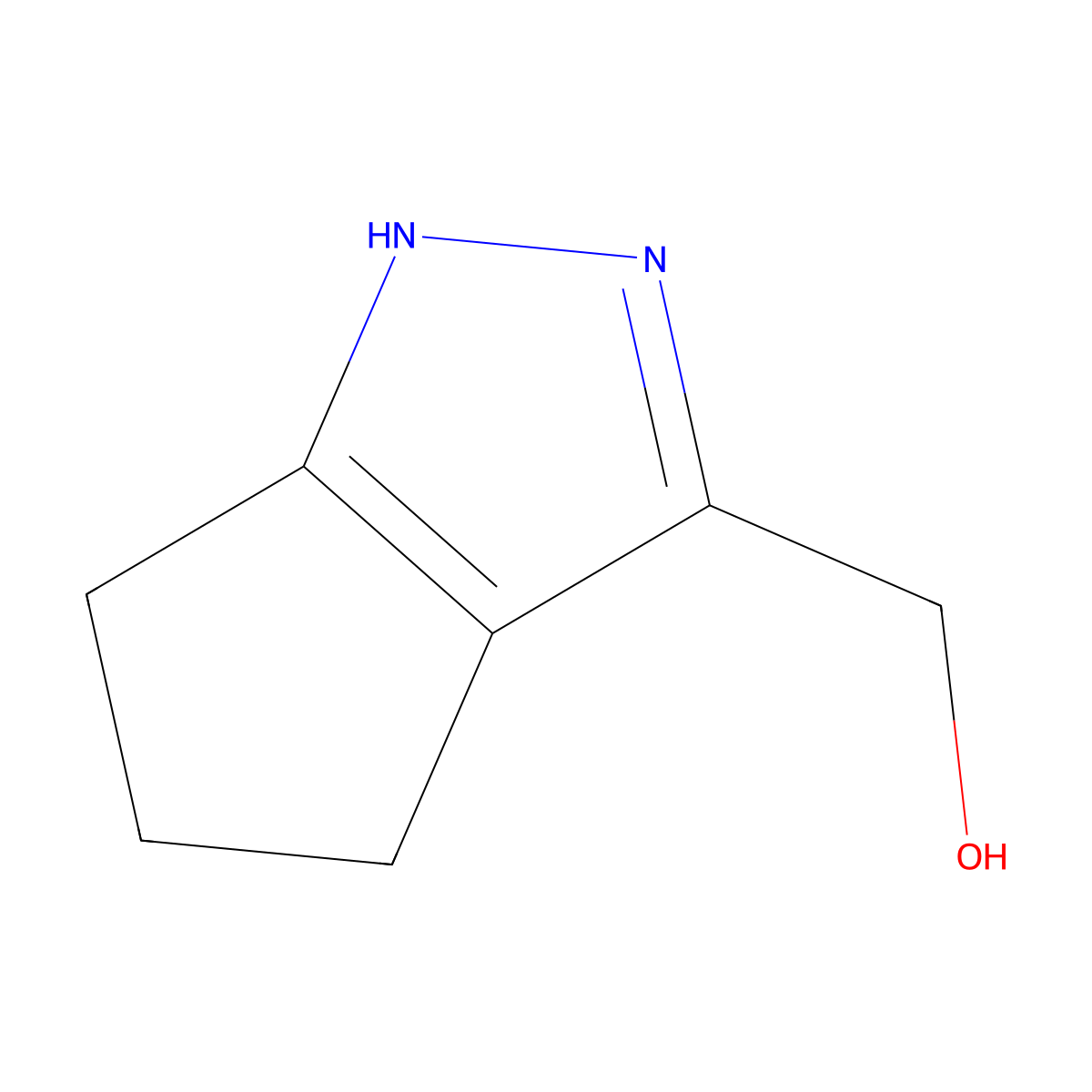 2,4,5,6-Tetrahydrocyclopenta[c]pyrazol-3-ylmethanol molecular structure, CAS 1215295-82-1