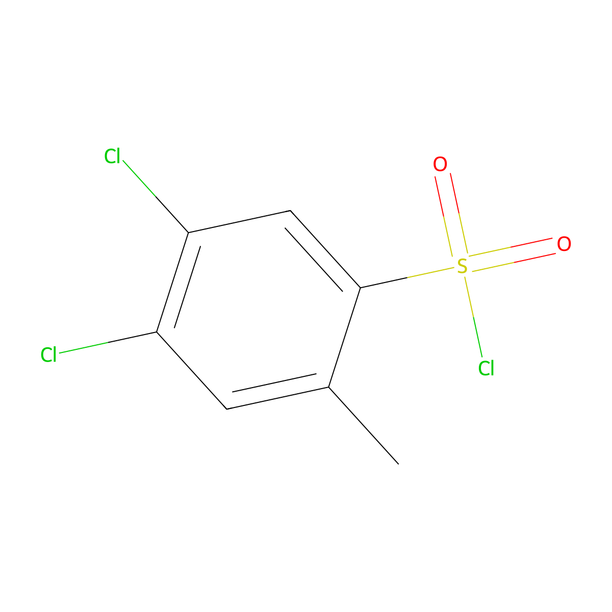 4,5-Dichloro-2-methylbenzenesulfonyl chloride molecular structure, CAS 1215295-88-7