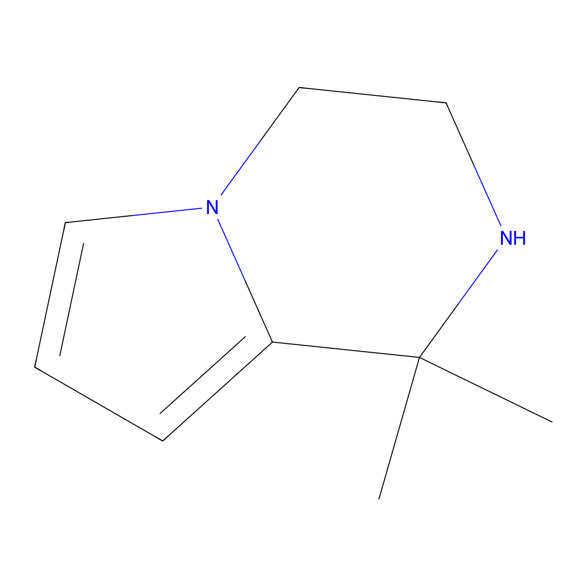 1,1-Dimethyl-1,2,3,4-tetrahydropyrrolo[1,2-a]pyrazine molecular structure, CAS 1215295-90-1