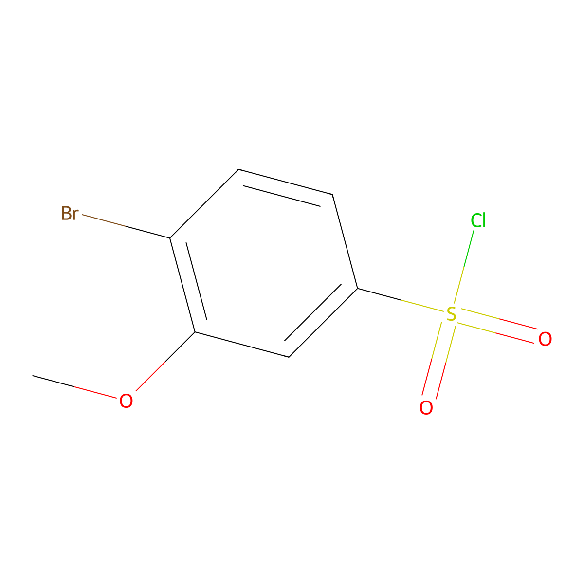 4-Bromo-3-methoxybenzene-1-sulfonyl chloride molecular structure, CAS 1215295-91-2